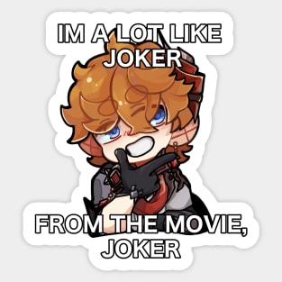 Childe Chibi (Joker edition) Sticker